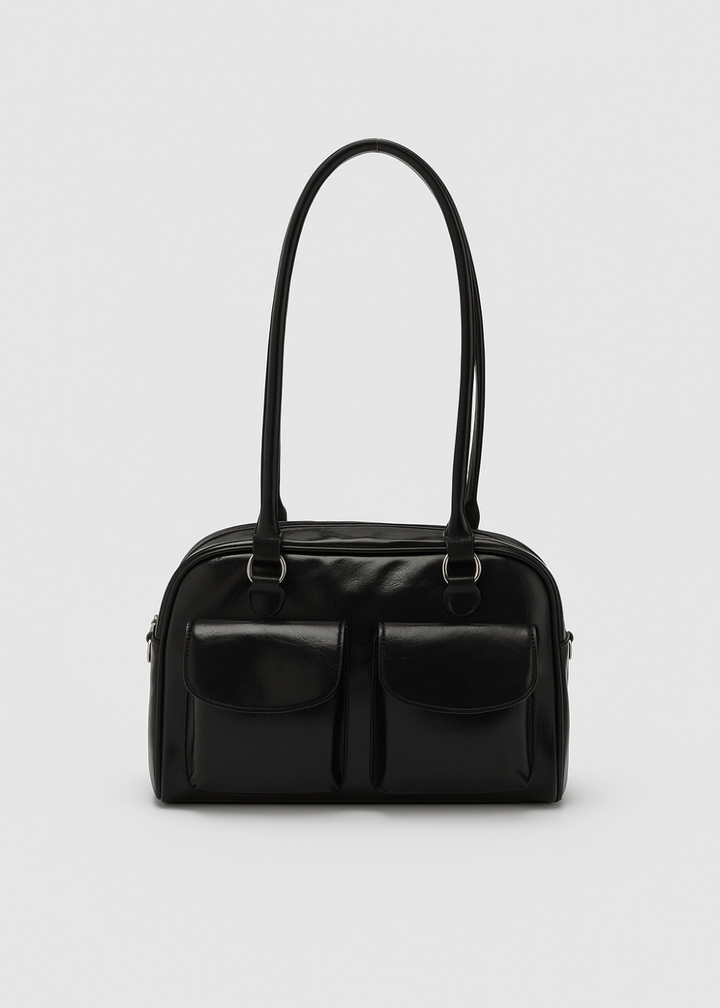 Kompakte Damen Schultertasche – Vegan Leder & Alltagstauglich