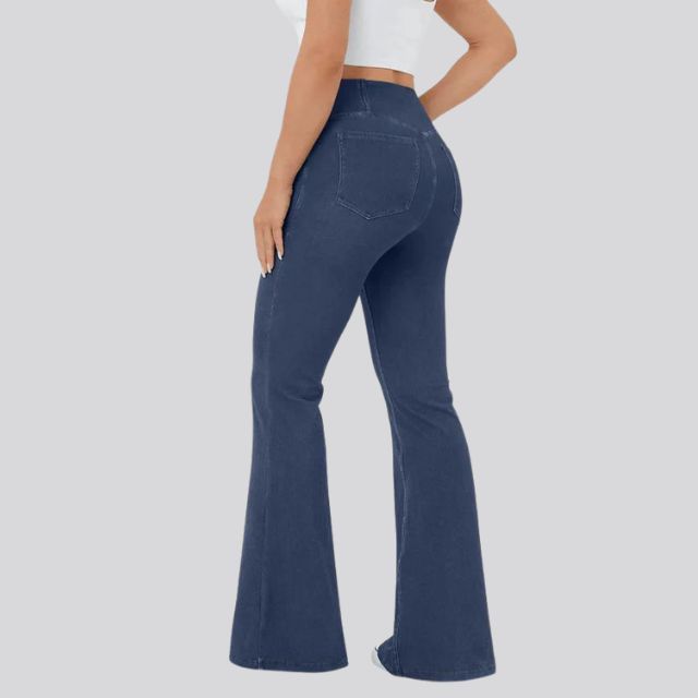 Women's High-Waist Flare Leggings – Wide Yoga Fitness Pants
