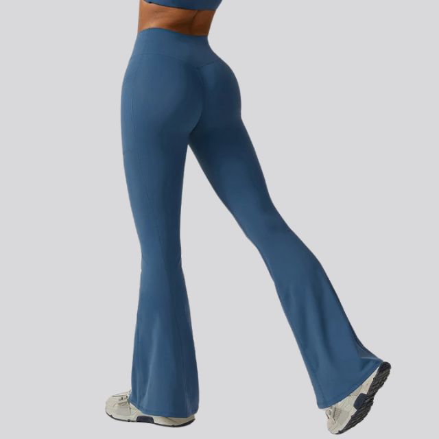 Women's High-Waist Flare Leggings – Wide Yoga Fitness Pants