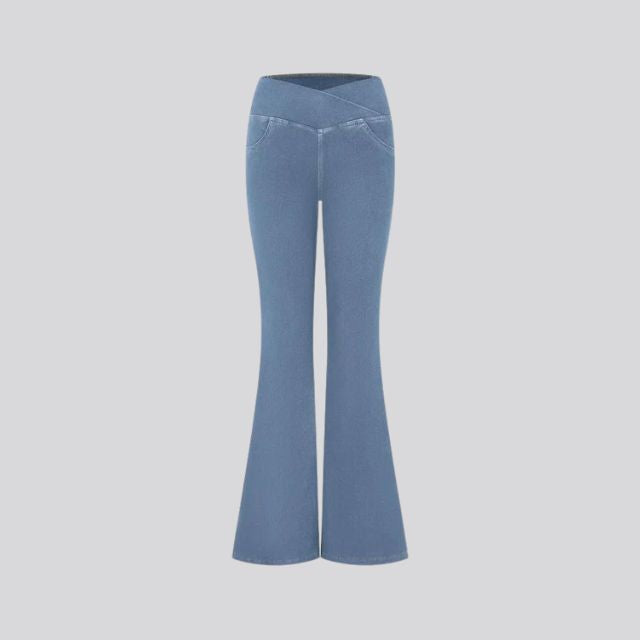 Women's High-Waist Flare Leggings – Wide Yoga Fitness Pants