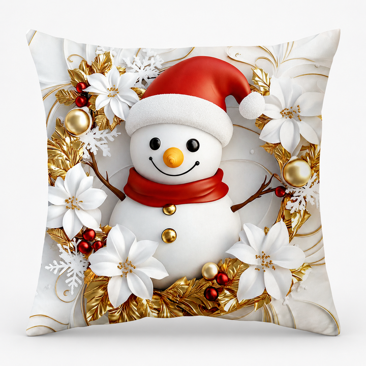 Hearthglow | Weihnachts-Kissenbezug aus texturiertem Leinen
