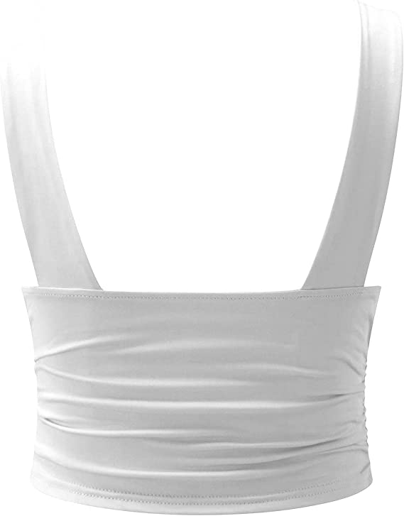 Women's summer top with V-neck – wide straps & stretch comfort