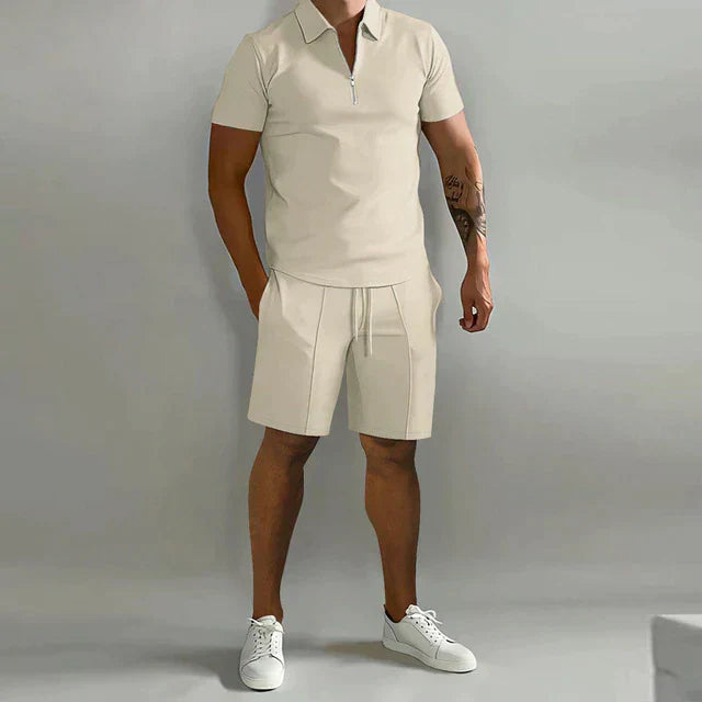 Stylisches Polo- und Shorts-Zweiteiler-Set für Herren