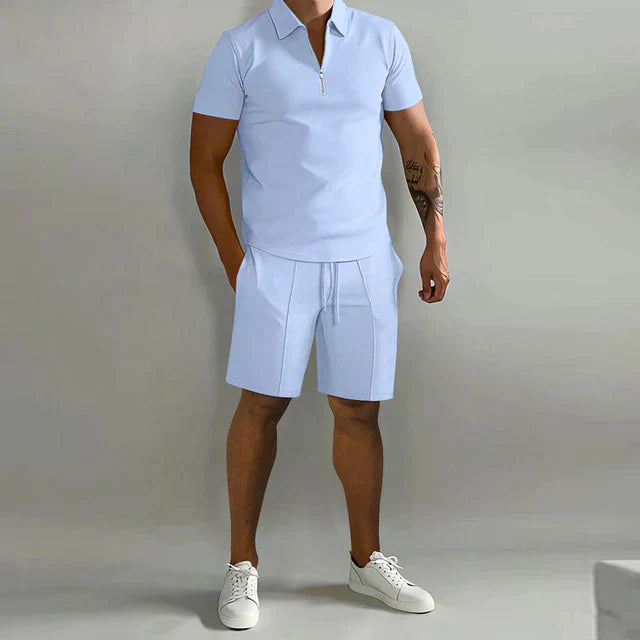 Stylisches Polo- und Shorts-Zweiteiler-Set für Herren