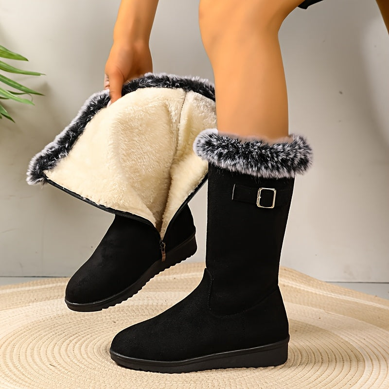 Katherine | Damen Winterstiefel mit Kunstfellbesatz