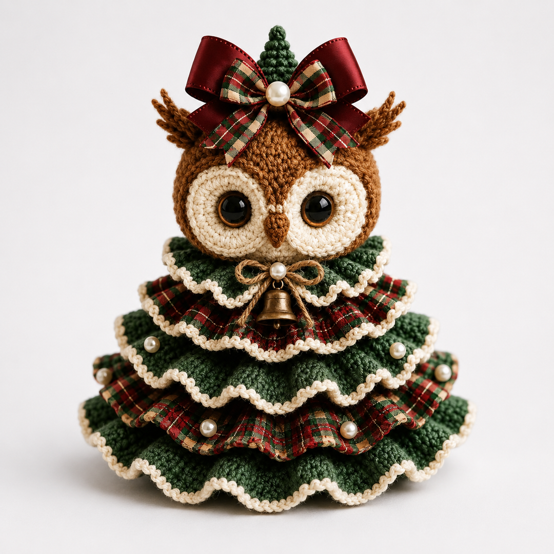 Weihnachtsornamente Set Gehäkelte Highland Kuh