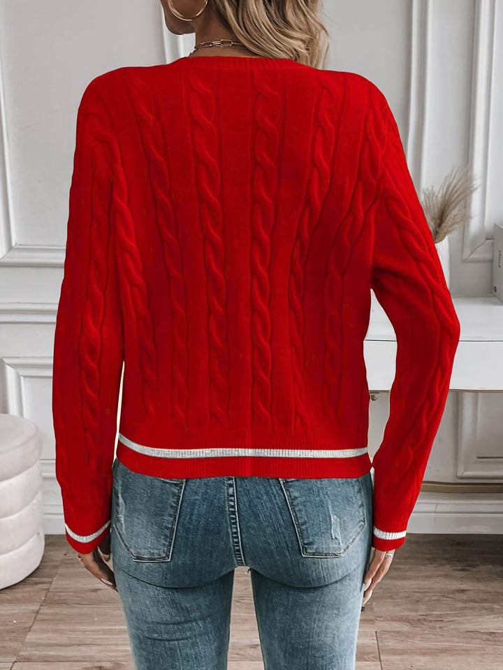 Claire | Damen Strickjacke Zopfmuster