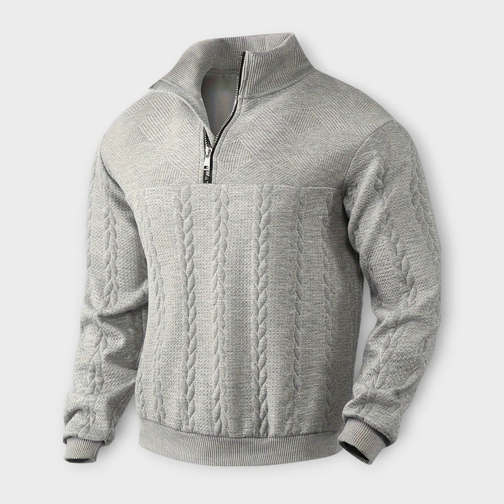 Randall | élégant Pull à demi-zip vintage