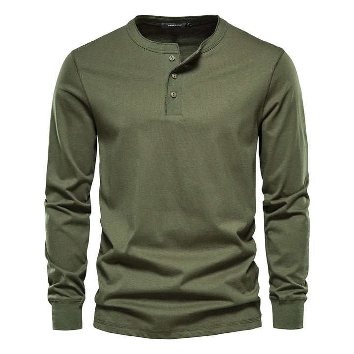 Herren Langarm Shirt Knopen Casual Bequeme Pasvorm