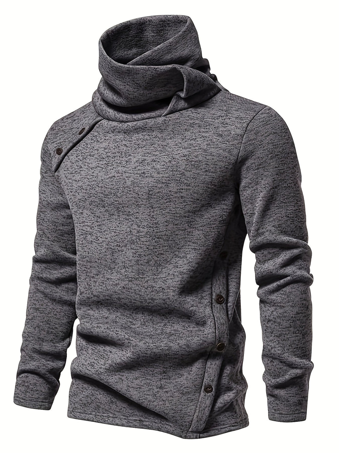 Nash | Herren Pullover mit Slouchy Kragen und Knöpfen