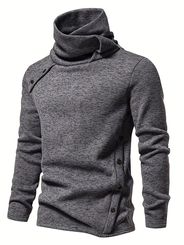 Nash | Herren Pullover mit Slouchy Kragen und Knöpfen