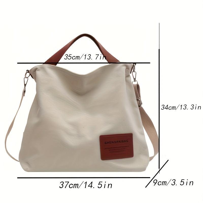 Canvas Schultertasche Damen – Zeitlose Crossbody Bag mit Reißverschluss
