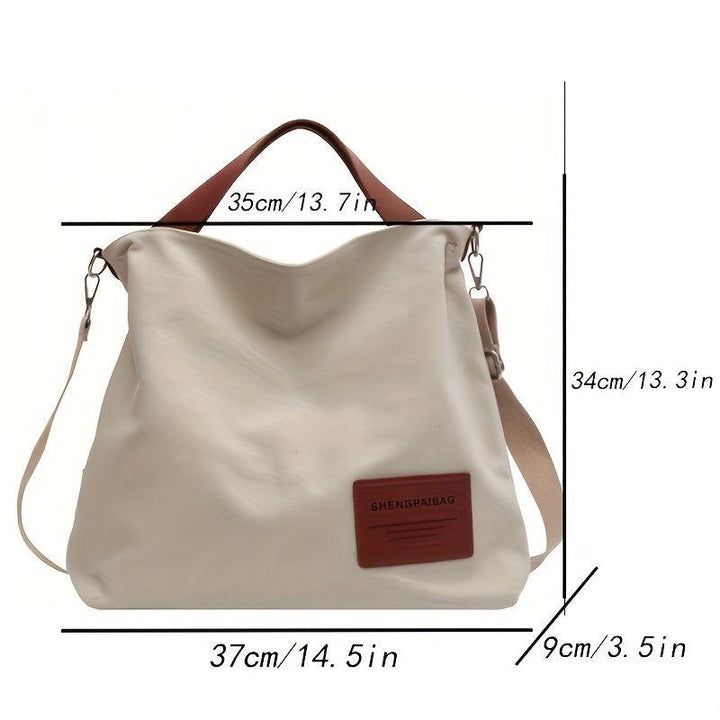 Canvas Schultertasche Damen – Zeitlose Crossbody Bag mit Reißverschluss