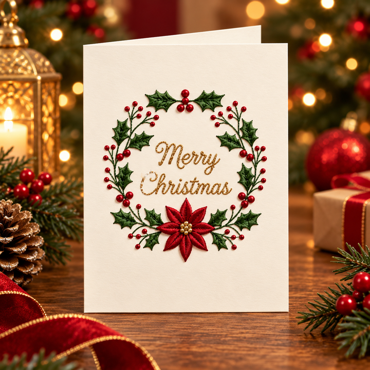Stitchmas | Weihnachts-Stickset mit vorgedrucktem Muster