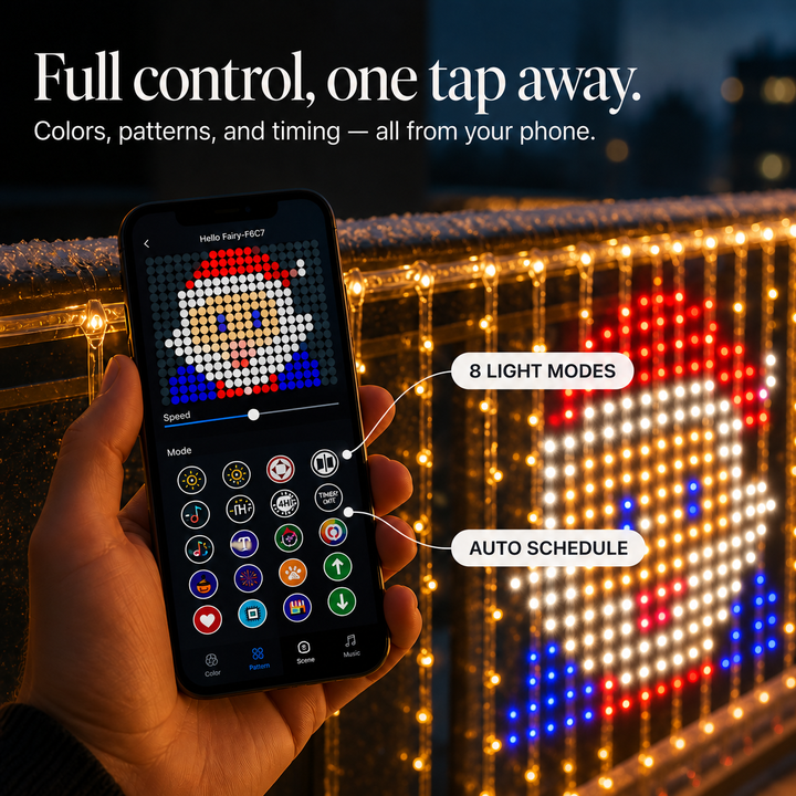 LED Vorhang Lichterkette App Gesteuert