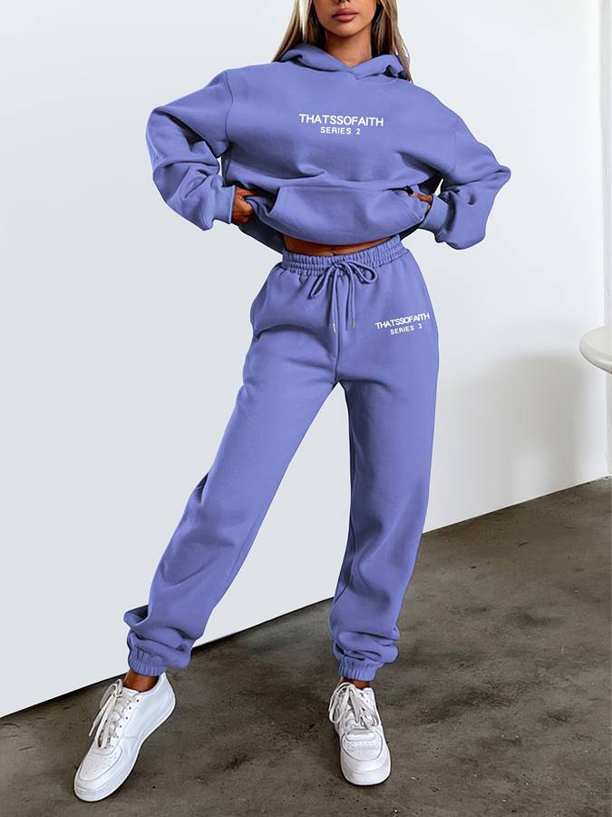 Ensemble de jogging pour femmes 2 pièces - Survêtement confortable pour les loisirs