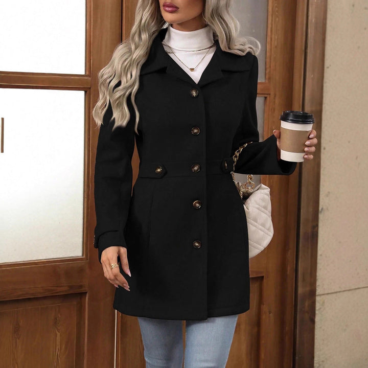 Herbst Damen Trenchcoat Gürtel Tailliert Tussenseizoen