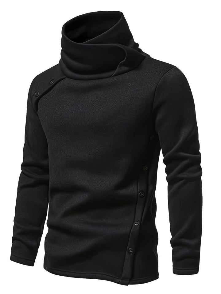 Nash | Herren Pullover mit Slouchy Kragen und Knöpfen