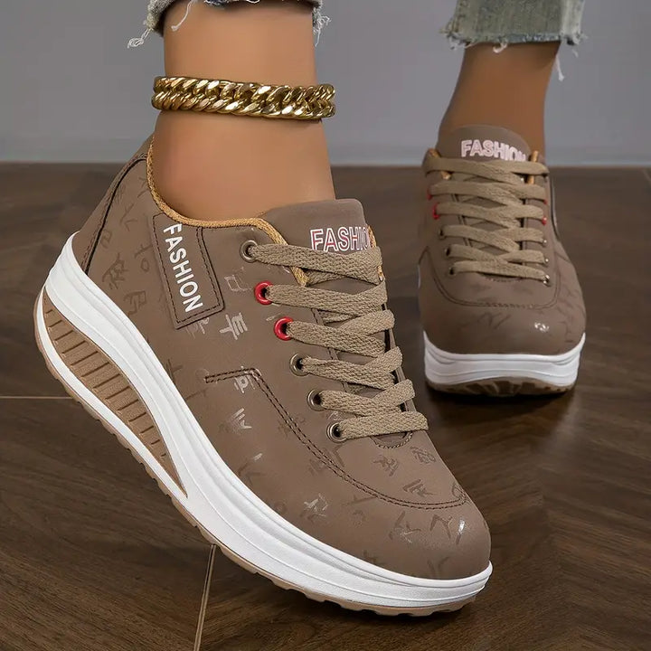 Damen Schnür-Plattform Sneaker – Orthopädische Komfort Schuhe Für Winter