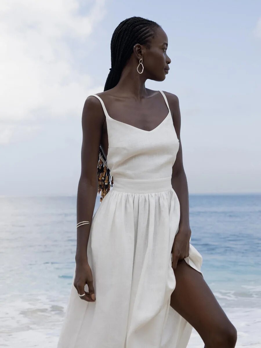 Linen Boho Maxi Dress | Beach Dress, Summer Dress