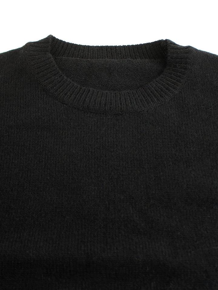 Lydia | Damen Rippstrick Pullover mit gestreiften Bündchen