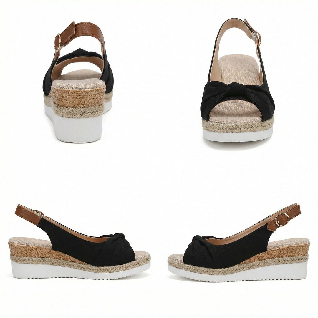 Women's Pointed-Toe Platform Sandals – Orthopedic Comfort Shoes with Buckle