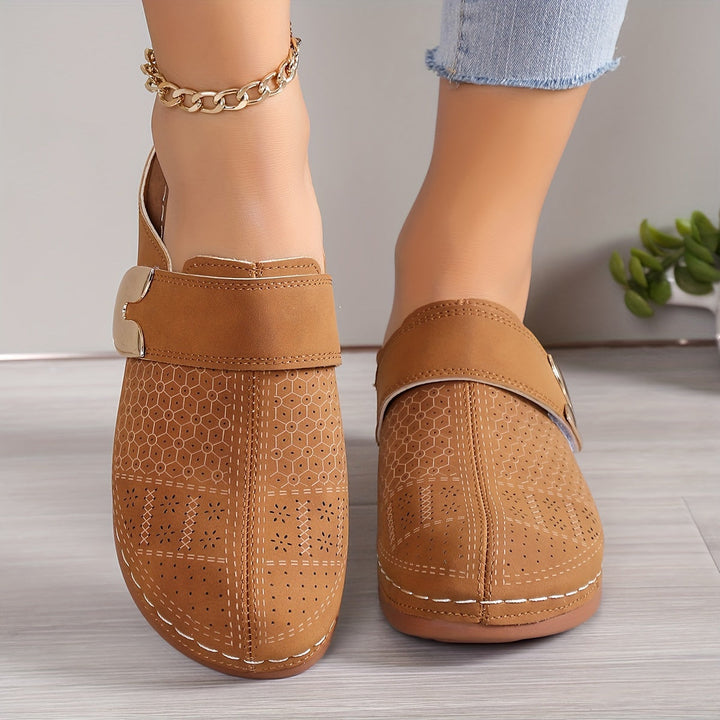 Women's Closed Orthopedic Suede Slippers – Comfortable Comfort Slip-Ons