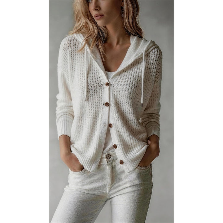 Lucinda | Hooded Knopf-Front Cardigan