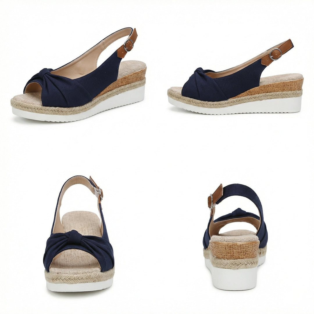 Women's Pointed-Toe Platform Sandals – Orthopedic Comfort Shoes with Buckle