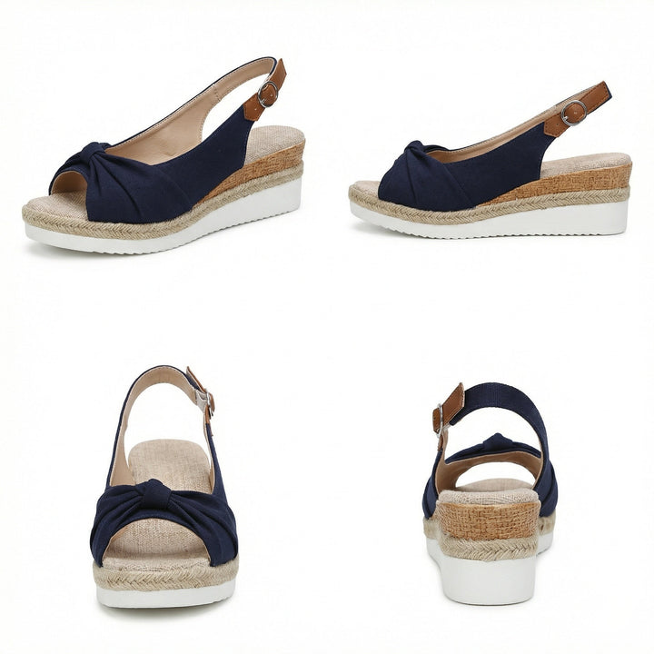 Women's Pointed-Toe Platform Sandals – Orthopedic Comfort Shoes with Buckle