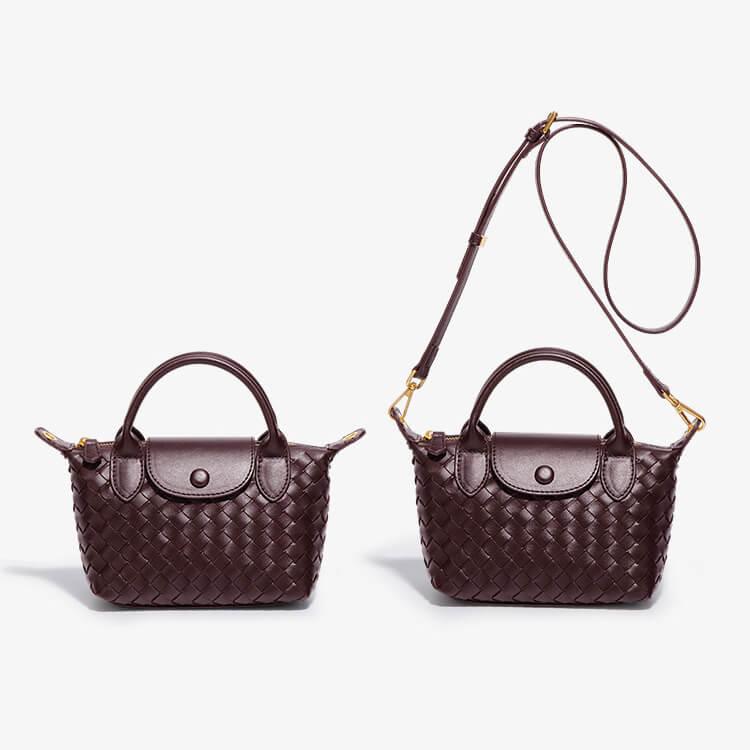 Braided Mini Bag Women – Compact Crossbody Bag with Shoulder Strap