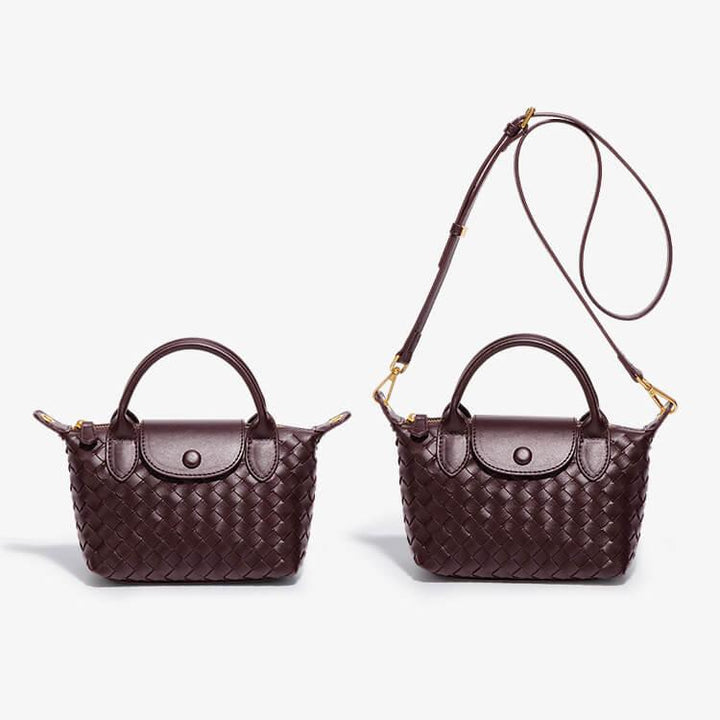 Braided Mini Bag Women – Compact Crossbody Bag with Shoulder Strap