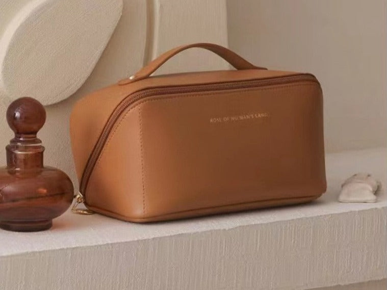 Cosmetic Bag Travel Large – Elegant Makeup Organizer for Women with Zipper