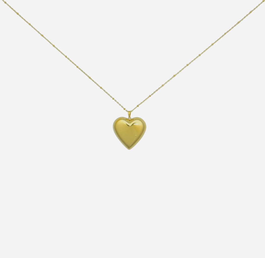 Pendentif en forme de cœur Collier pour femmes – Acier inoxydable, réglable, idée cadeau