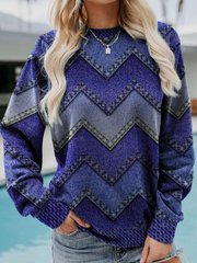 Sudadera para mujer con estampado y cuello redondo