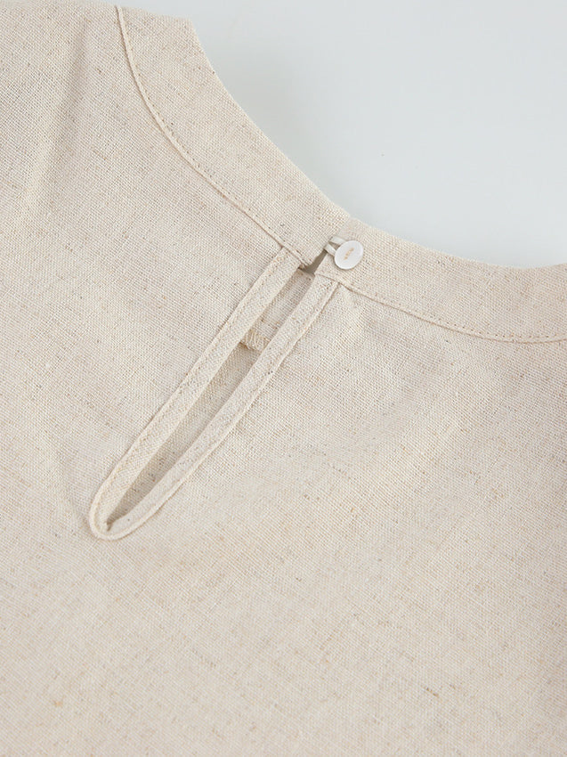 Ensemble en lin pour femmes – Coupe décontractée – Tenue d'été 2 pièces