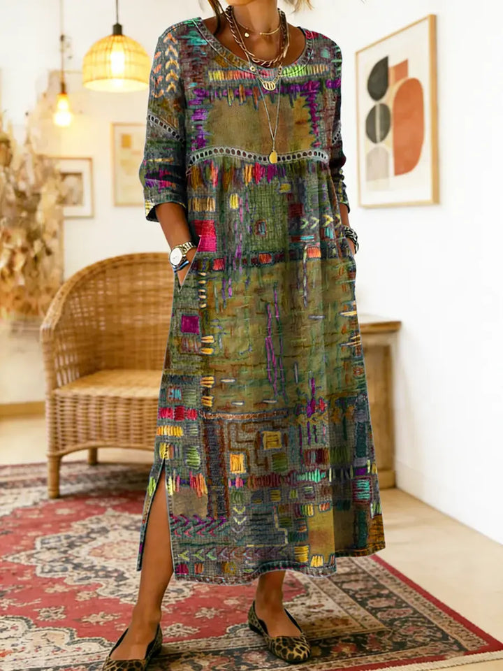 Maelle Bedrucktes Loose-Fit Midikleid