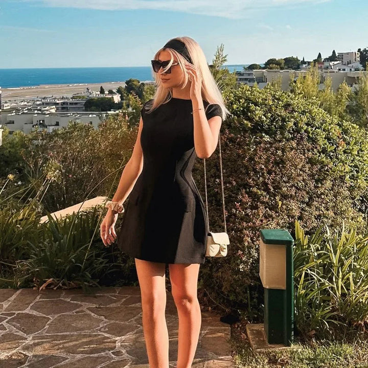 Robe Mince Femme Bodycon Satin avec Détail de Nœud – Style de Soirée Élégant