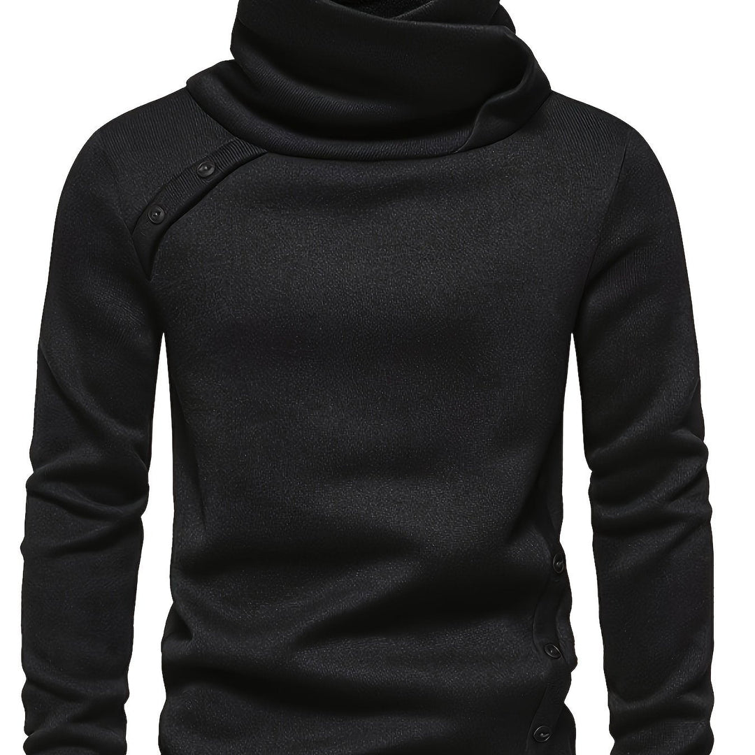 Nash | Herren Pullover mit Slouchy Kragen und Knöpfen