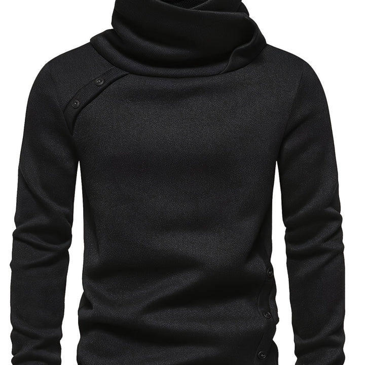 Nash | Herren Pullover mit Slouchy Kragen und Knöpfen