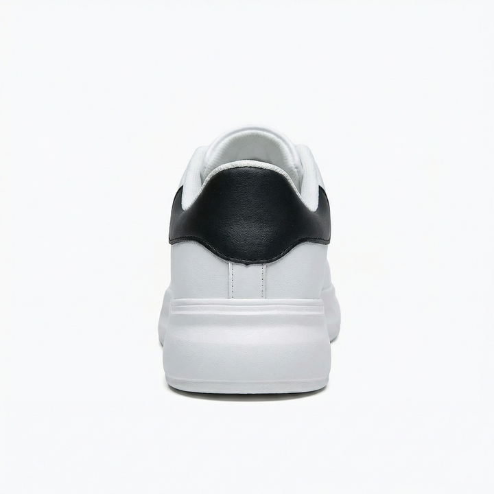 Damen Weiße Textil Schnür-Sneaker – Lässige Orthopädische Walking Turnschuhe