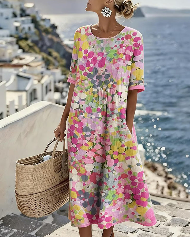 Tessène Bedrucktes Kleid in Relaxed-Fit