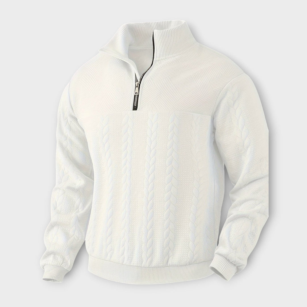 Randall | élégant Pull à demi-zip vintage