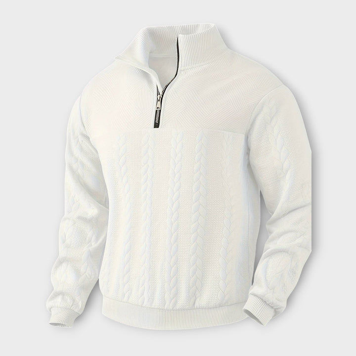 Randall | élégant Pull à demi-zip vintage