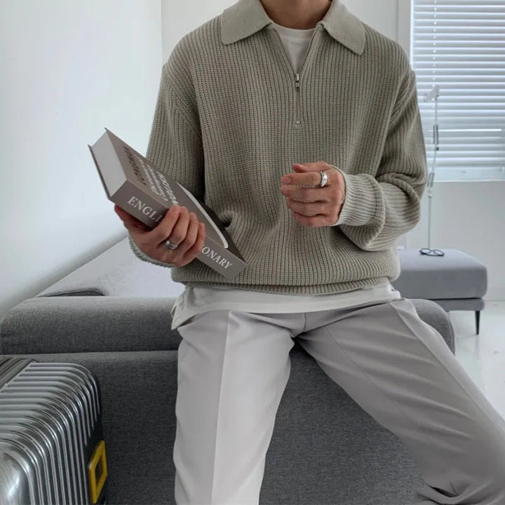 Classic Knit Zip-Up