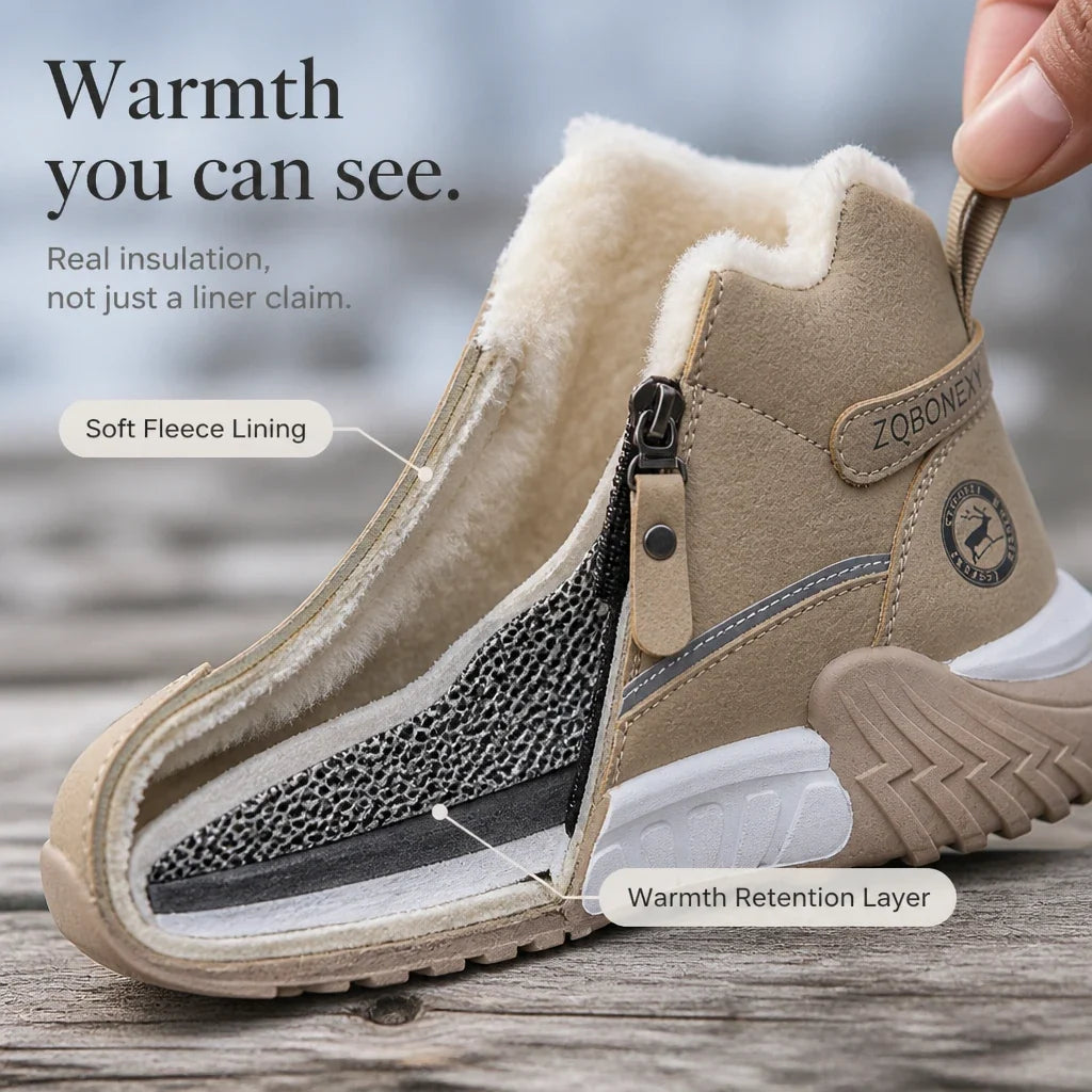 Botas de invierno forradas con cremallera