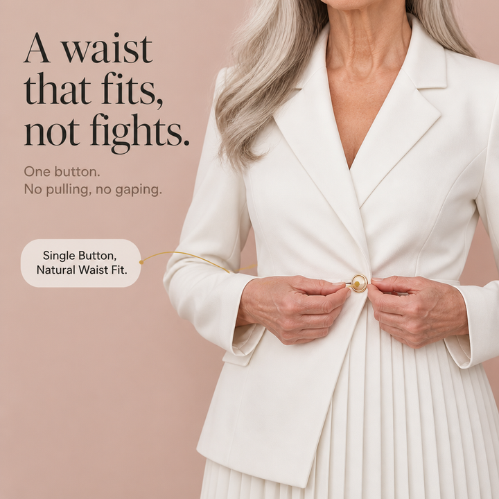 Damen Midikleid Mit Falten Und Knopfleiste