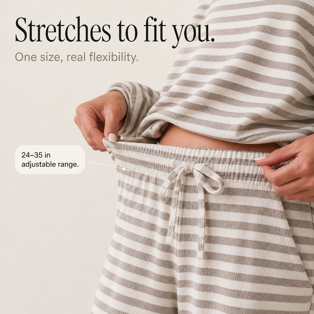 Stripe Ease | Streifen-Zweiteiler mit Tunnelzughose