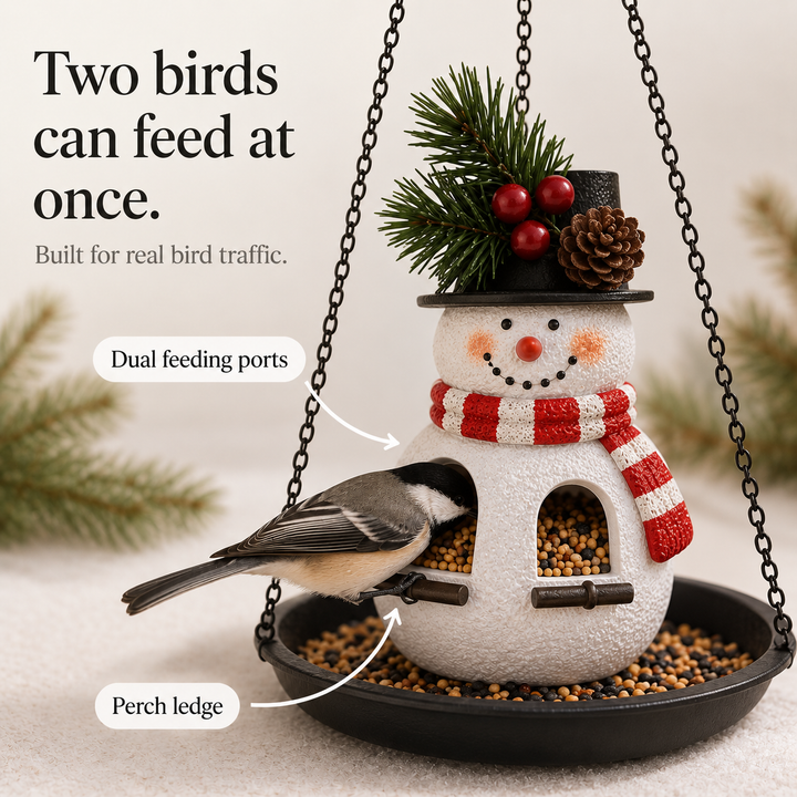 Vogelhäuschen Mit Zwei Öffnungen Und Schal Design