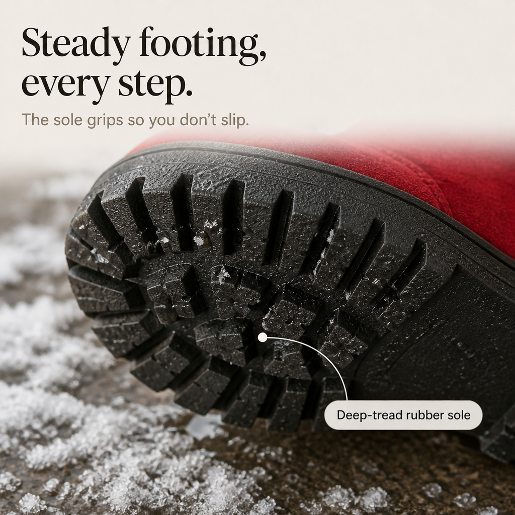 Frostella | Winterstiefel aus Veloursleder mit Fellbesatz